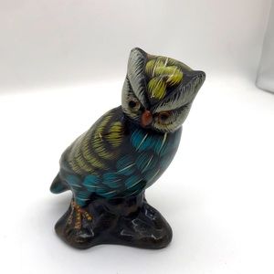 Vintage Ceramic Approx 3.75 “ Hand Painted Owl